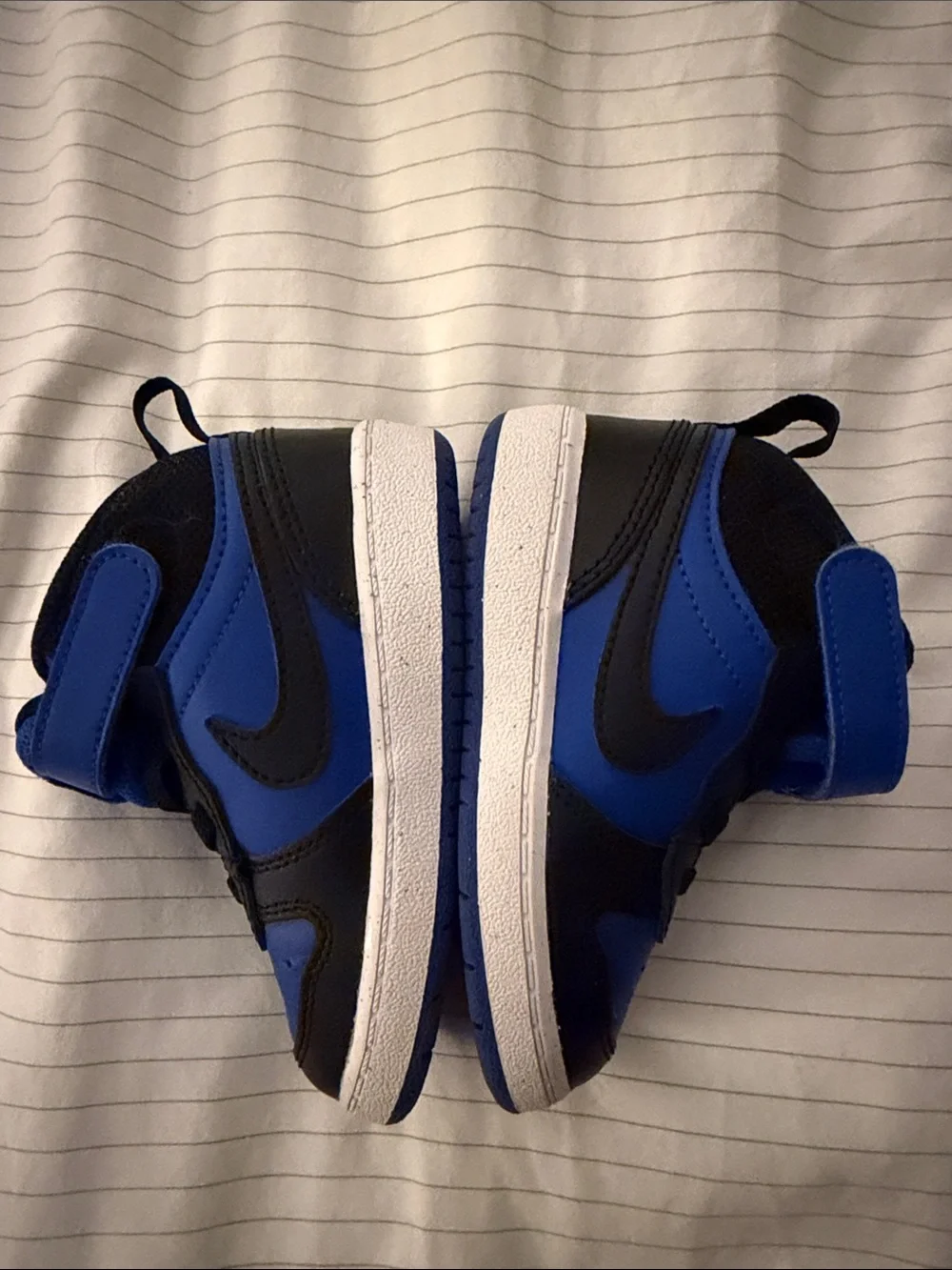 Nike Kids High-Top Sneakers in Blue and Black